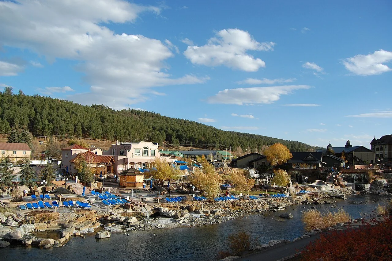 The Springs Resort buildings and bathing area at The Springs Resort Pagosa (archive photograph)