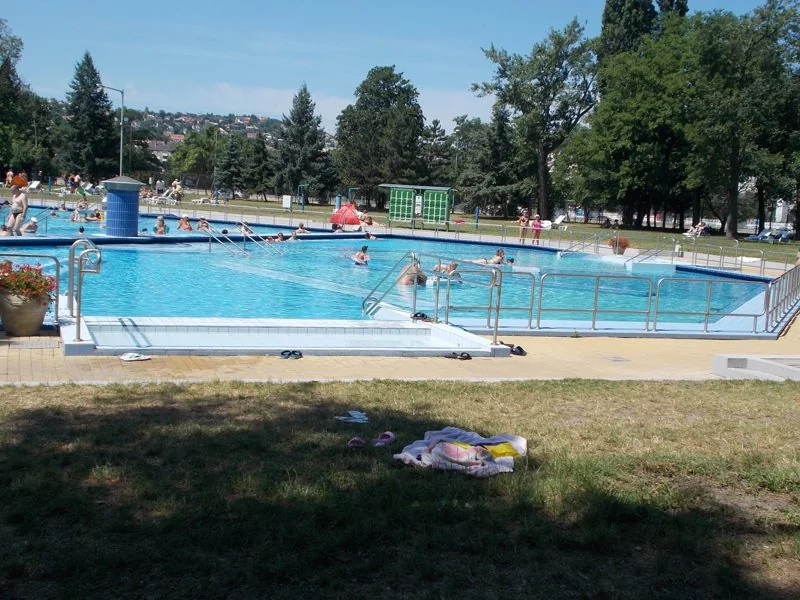 Outdoor swimming pools at Palatinus Thermal Bath (archive photograph)